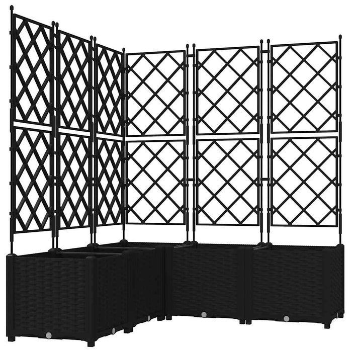 Vază pentru Grădină 5 pcs Negru 120 x 120 x 143 cm Plastic - WALTI WALTI