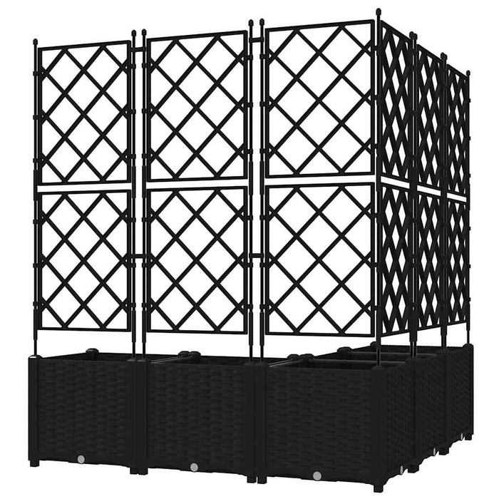Vază pentru Grădină 5 pcs Negru 120 x 120 x 143 cm Plastic - WALTI WALTI