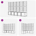 Vază pentru Grădină 5 pcs Negru 120 x 120 x 143 cm Plastic - WALTI WALTI