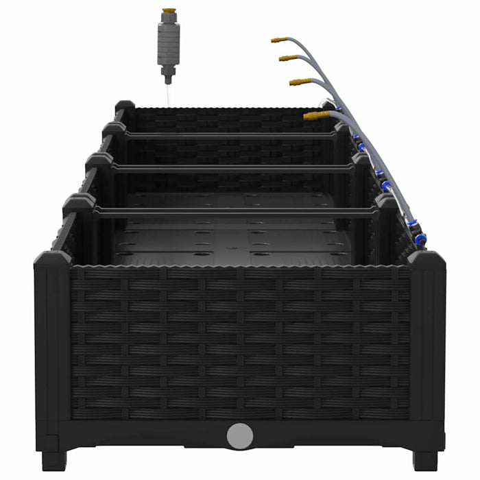 Ghivece pentru grădină Negru 160 x 40 x 22 cm Oțel - WALTI WALTI