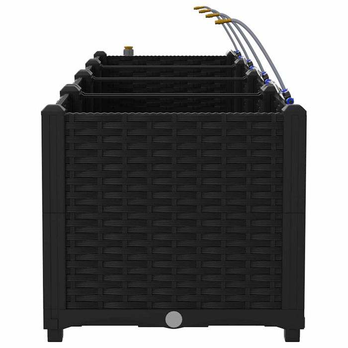 Vază pentru Grădină 3 pcs Negru Plastic - WALTI WALTI
