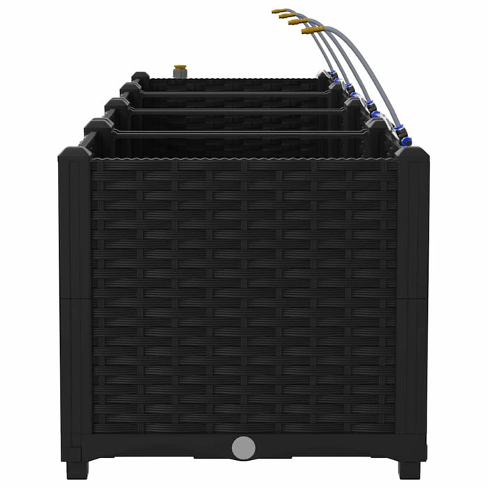 Ghivece pentru grădină Negru 160 x 40 x 37.5 cm Oțel - WALTI WALTI