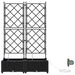 Vază pentru Grădină 2 pcs Negru Plastic - WALTI WALTI