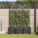 Vază pentru Grădină 3 pcs Negru Plastic - WALTI WALTI
