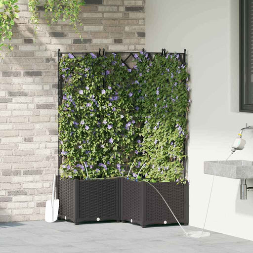 Ghivece pentru grădină Negru 80 x 80 x 142 cm Oțel - WALTI WALTI