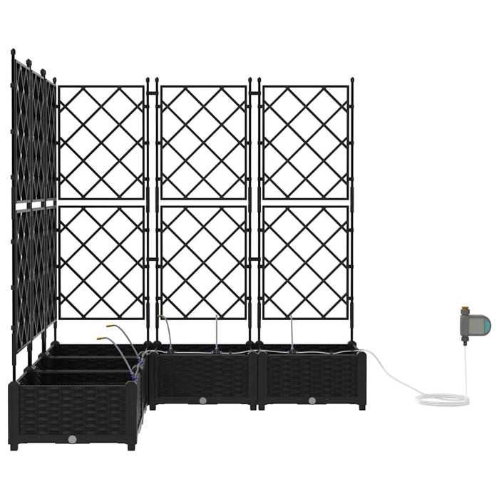 Ghivece pentru grădină Negru 120 x 120 x 126 cm Oțel - WALTI WALTI