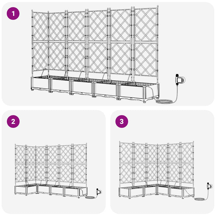 Vază pentru Grădină 5 pcs Negru Plastic - WALTI WALTI