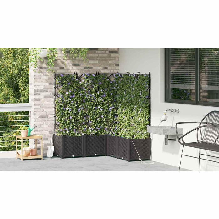 Vază pentru Grădină 5 pcs Negru Plastic - WALTI WALTI