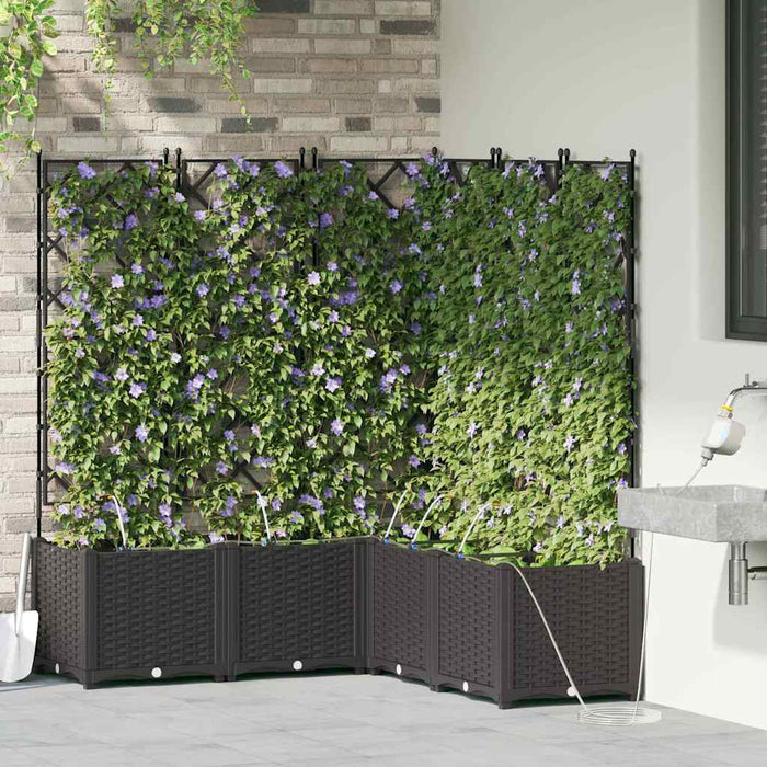 Vază pentru Grădină 5 pcs Negru Plastic - WALTI WALTI