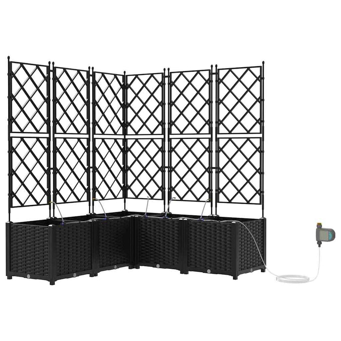 Vază pentru Grădină 5 pcs Negru Plastic - WALTI WALTI