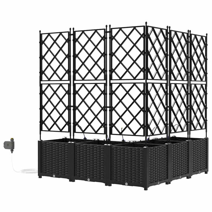 Vază pentru Grădină 5 pcs Negru Plastic - WALTI WALTI