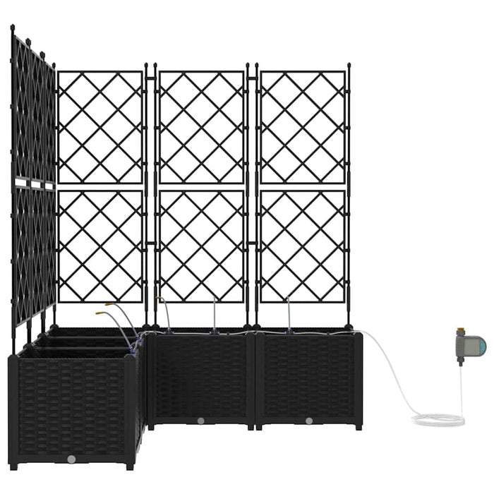 Vază pentru Grădină 5 pcs Negru Plastic - WALTI WALTI