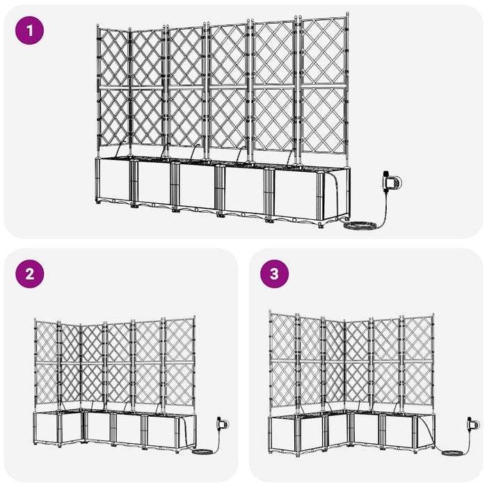 Vază pentru Grădină 5 pcs Negru Plastic - WALTI WALTI