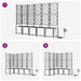 Vază pentru Grădină 5 pcs Negru Plastic - WALTI WALTI