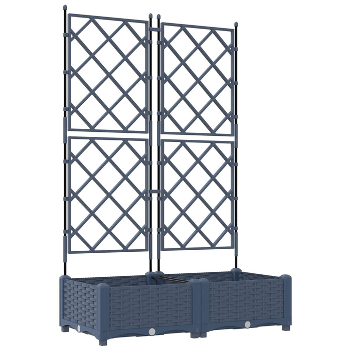 Vază pentru Grădină 2 buc. Gri 80 x 40 x 125,5 cm PP - WALTI WALTI