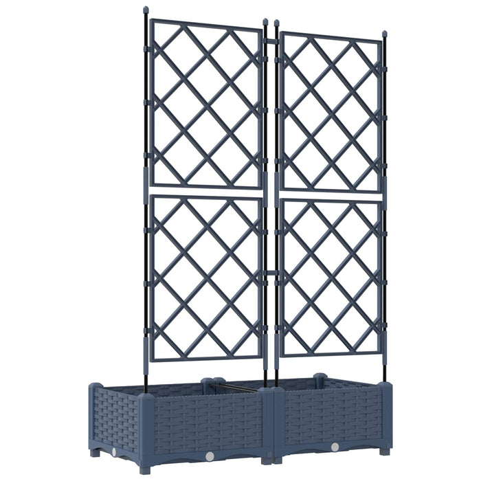 Vază pentru Grădină 2 buc. Gri 80 x 40 x 125,5 cm PP - WALTI WALTI