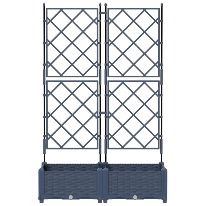 Vază pentru Grădină 2 buc. Gri 80 x 40 x 125,5 cm PP - WALTI WALTI