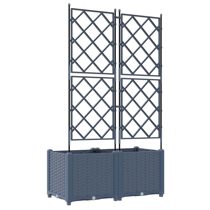 Vază pentru Grădină 2 buc. Gri 80 x 40 x 143 cm PP - WALTI WALTI