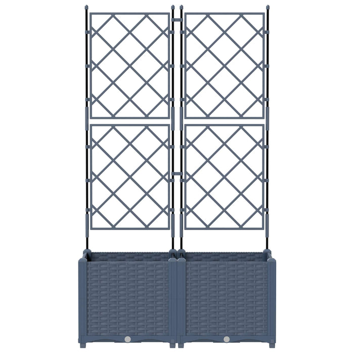 Vază pentru Grădină 2 buc. Gri 80 x 40 x 143 cm PP - WALTI WALTI