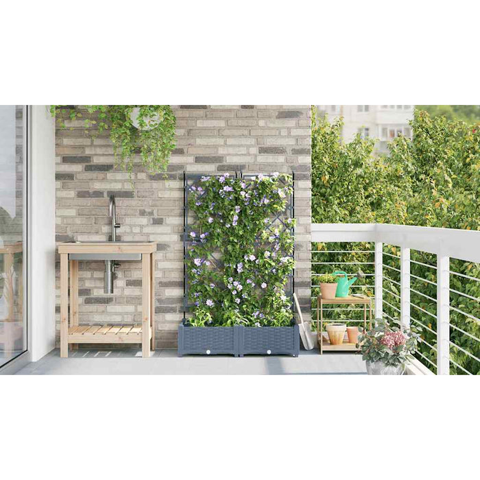 Vază pentru Grădină 2 pcs Gri Deschis 80 x 40 x 125,5 cm - WALTI WALTI