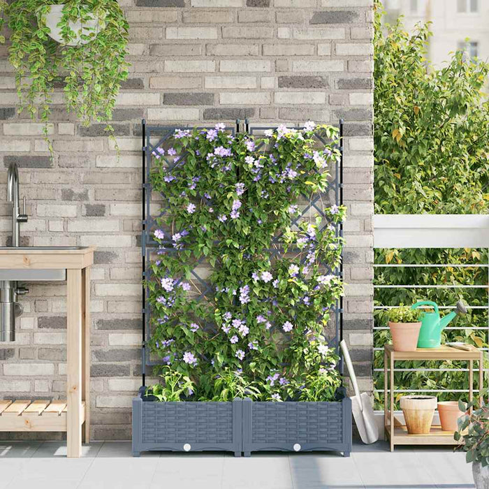 Vază pentru Grădină 2 pcs Gri Deschis 80 x 40 x 125,5 cm - WALTI WALTI