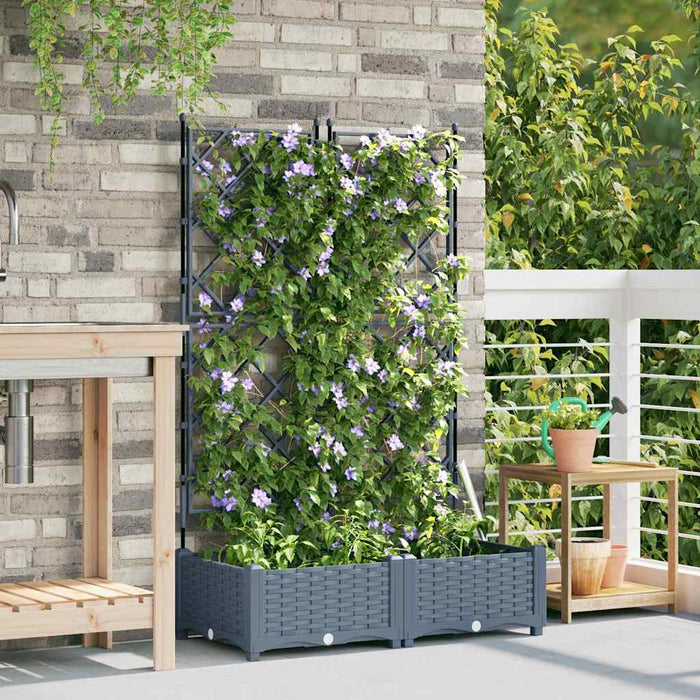Vază pentru Grădină 2 pcs Gri Deschis 80 x 40 x 125,5 cm - WALTI WALTI