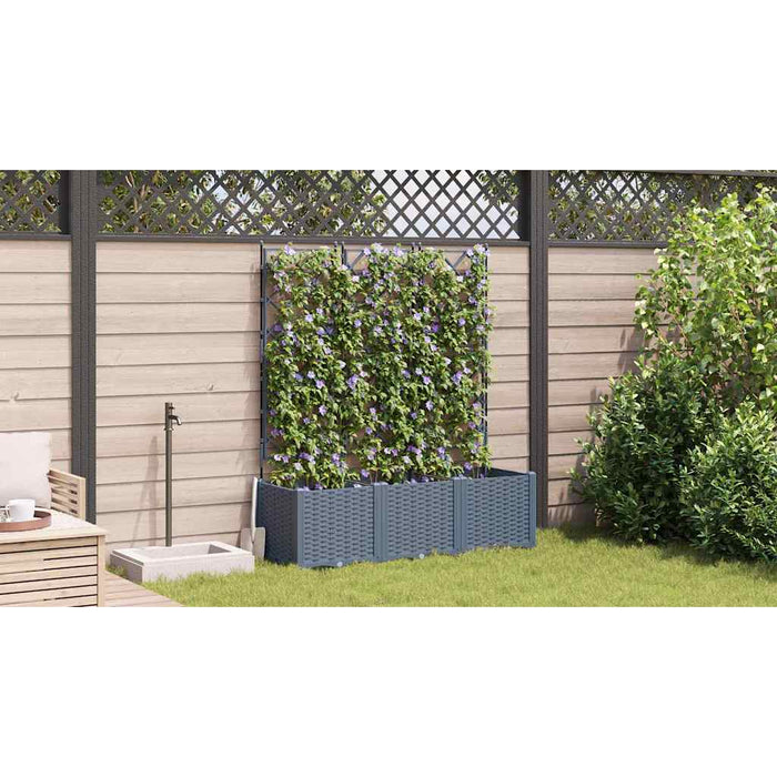 Vază pentru Grădină 3 pcs Gri Deschis 120 x 40 x 143 cm Plastic - WALTI WALTI
