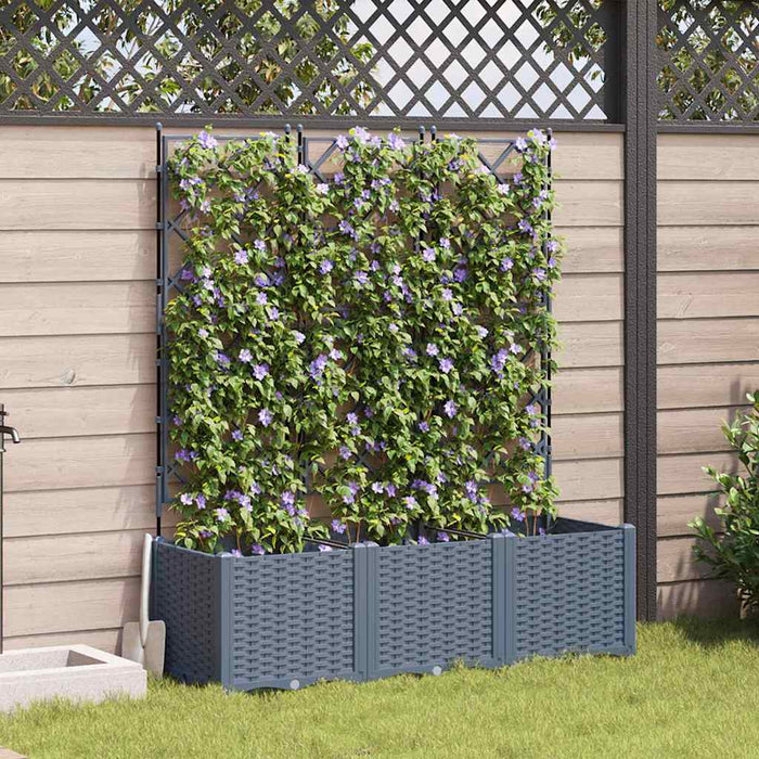 Vază pentru Grădină 3 pcs Gri Deschis 120 x 40 x 143 cm Plastic - WALTI WALTI