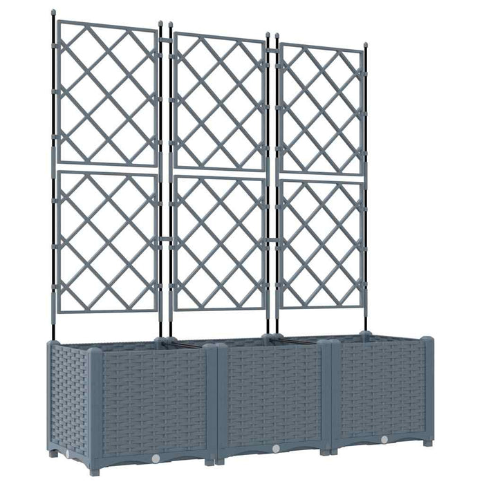 Vază pentru Grădină 3 pcs Gri Deschis 120 x 40 x 143 cm Plastic - WALTI WALTI