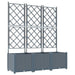Vază pentru Grădină 3 pcs Gri Deschis 120 x 40 x 143 cm Plastic - WALTI WALTI