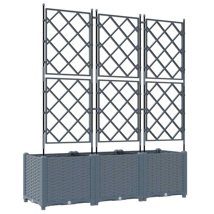 Vază pentru Grădină 3 pcs Gri Deschis 120 x 40 x 143 cm Plastic - WALTI WALTI