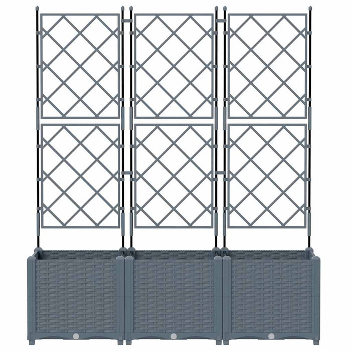 Vază pentru Grădină 3 pcs Gri Deschis 120 x 40 x 143 cm Plastic - WALTI WALTI