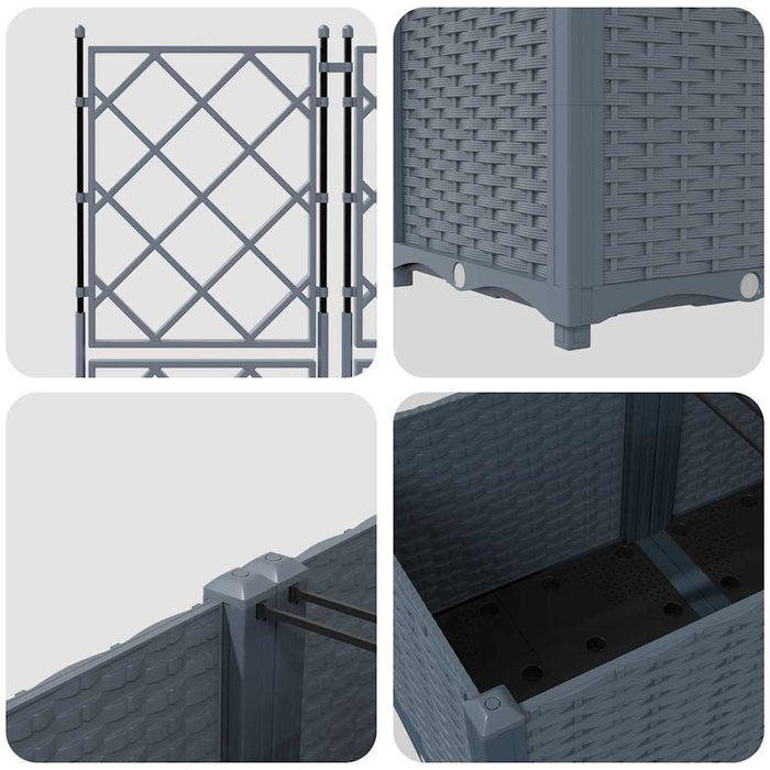 Vază pentru Grădină 5 pcs Gri Deschis 120 x 120 x 143 cm - WALTI WALTI