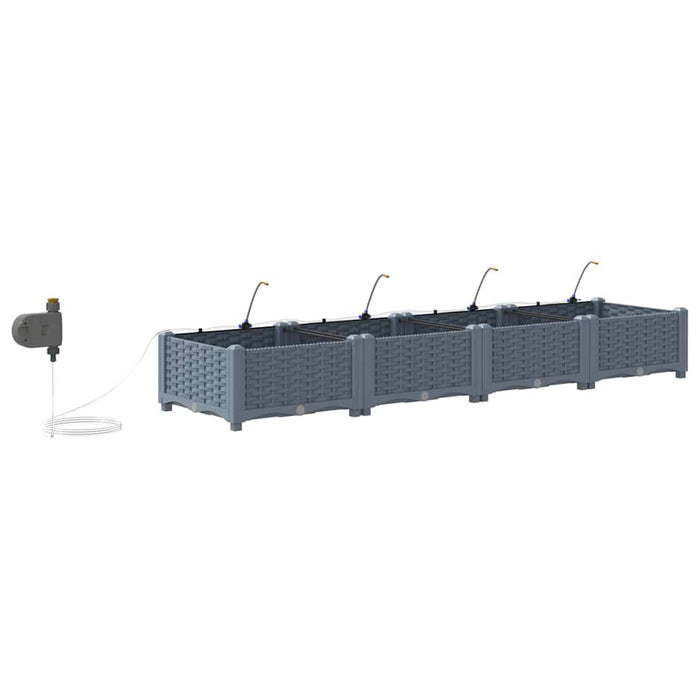 Vază pentru Grădină 4 pcs Gri Deschis Plastic - WALTI WALTI