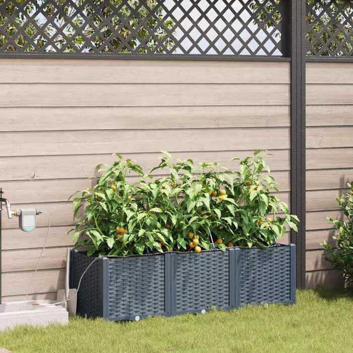 Vază pentru Grădină 3 pcs Gri Deschis Plastic - WALTI WALTI