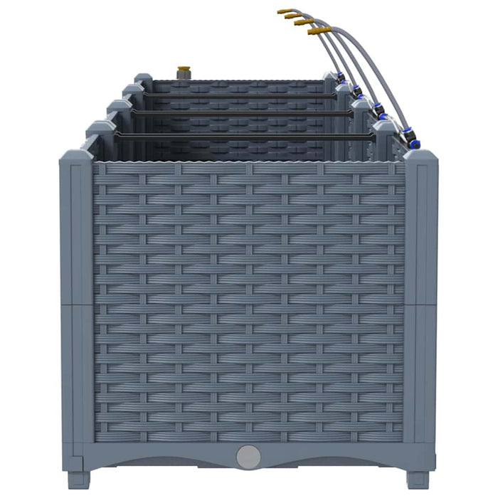 Ghivece pentru grădină Gri deschis 160 x 40 x 37.5 cm Oțel - WALTI WALTI