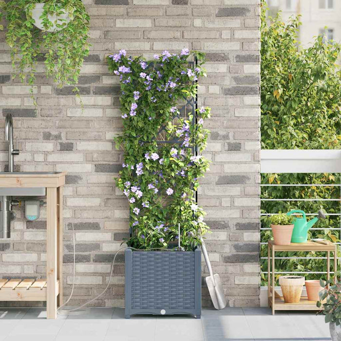 Vază pentru Grădină 2 pcs Gri Deschis Plastic - WALTI WALTI