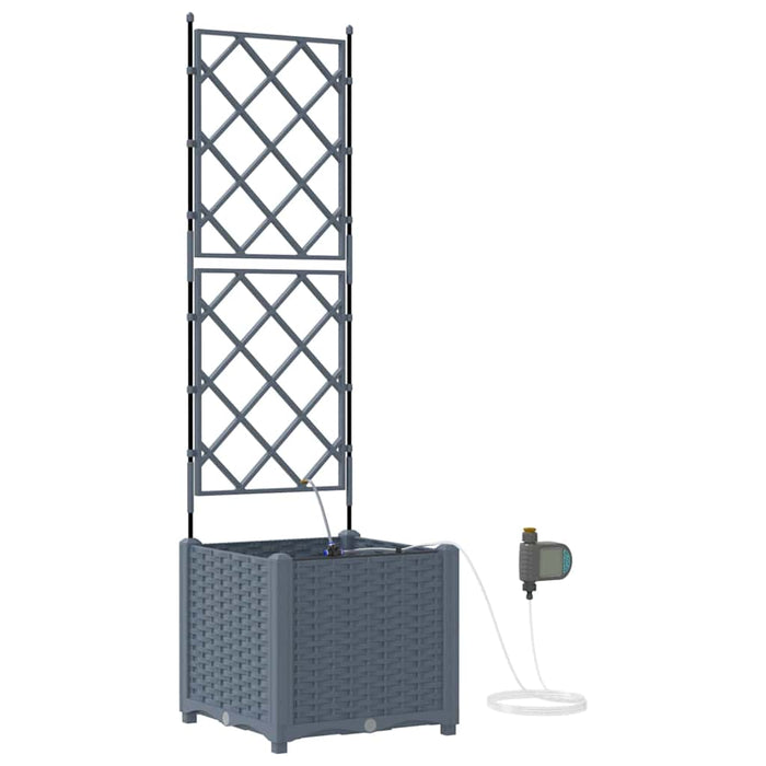 Vază pentru Grădină 2 pcs Gri Deschis Plastic - WALTI WALTI