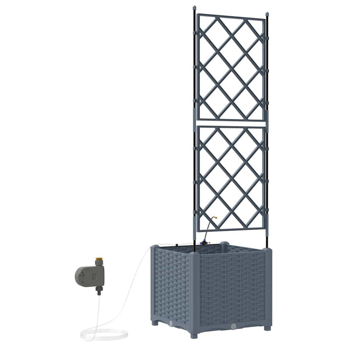 Vază pentru Grădină 2 pcs Gri Deschis Plastic - WALTI WALTI