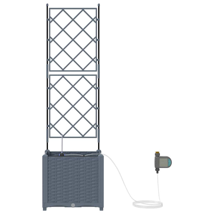 Vază pentru Grădină 2 pcs Gri Deschis Plastic - WALTI WALTI