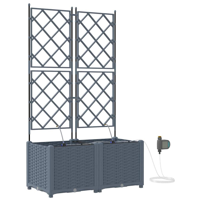 Vază pentru Grădină 2 pcs Gri Deschis Plastic - WALTI WALTI
