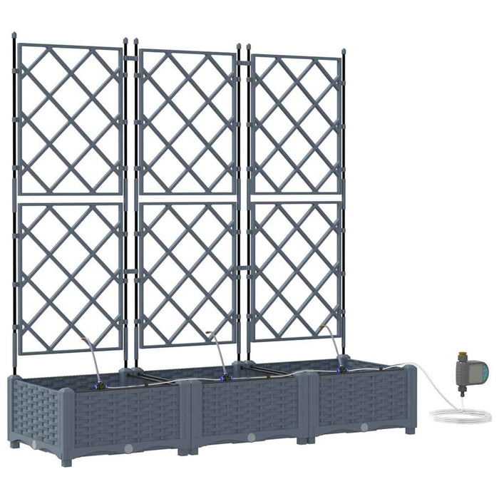 Ghivece pentru grădină Gri deschis 120 x 40 x 126 cm Oțel - WALTI WALTI