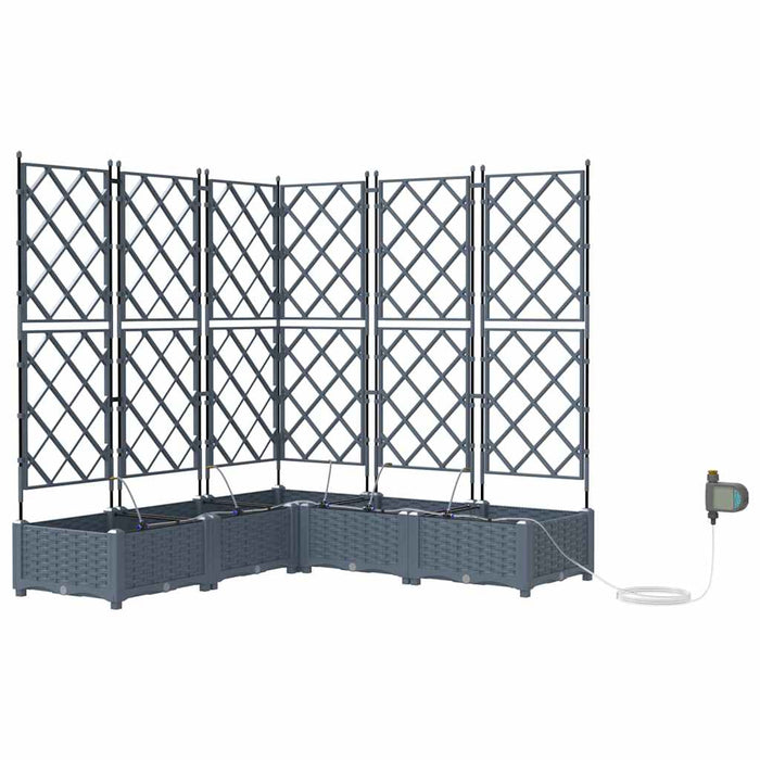 Vază pentru Grădină 5 pcs Gri Deschis Plastic - WALTI WALTI