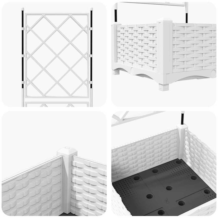 Vază pentru Grădină Alb 40 x 40 x 125,5 cm Plastic - WALTI WALTI