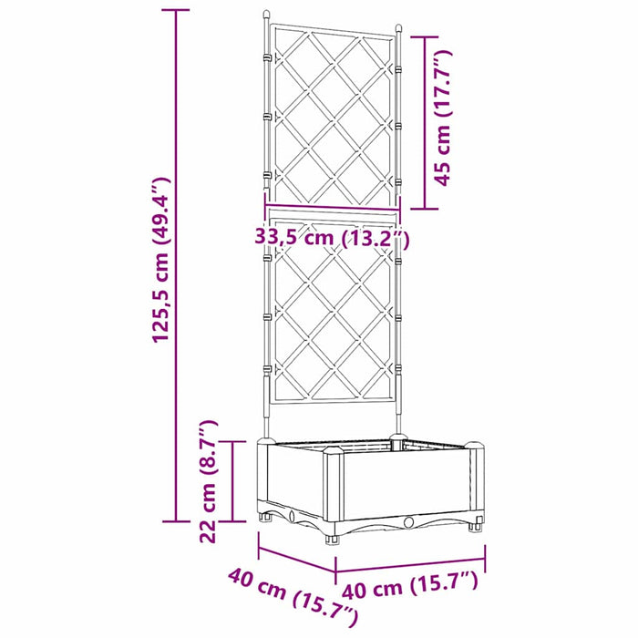 Vază pentru Grădină Alb 40 x 40 x 125,5 cm Plastic - WALTI WALTI
