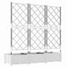 Vază pentru Grădină 3 pcs Alb 120 x 40 x 125,5 cm Plastic - WALTI WALTI