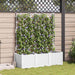 Vază pentru Grădină 3 pcs Alb 120 x 40 x 143 cm Plastic - WALTI WALTI