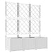 Vază pentru Grădină 3 pcs Alb 120 x 40 x 143 cm Plastic - WALTI WALTI