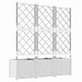 Vază pentru Grădină 3 pcs Alb 120 x 40 x 143 cm Plastic - WALTI WALTI