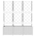 Vază pentru Grădină 3 pcs Alb 120 x 40 x 143 cm Plastic - WALTI WALTI
